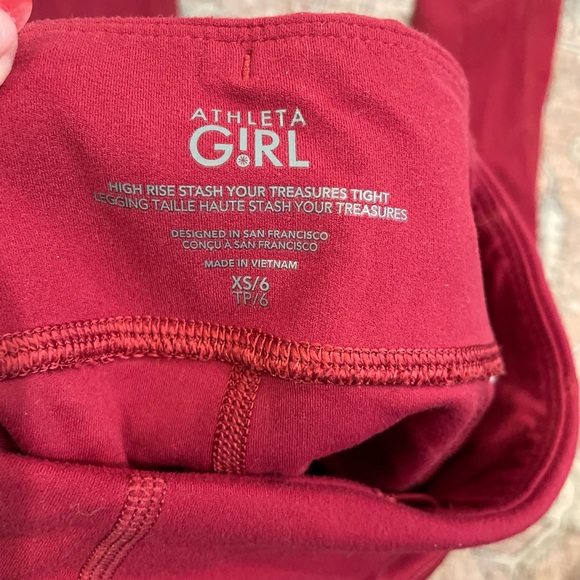 Athleta Girl Red High-Rise Leggings - Picture 4 of 4